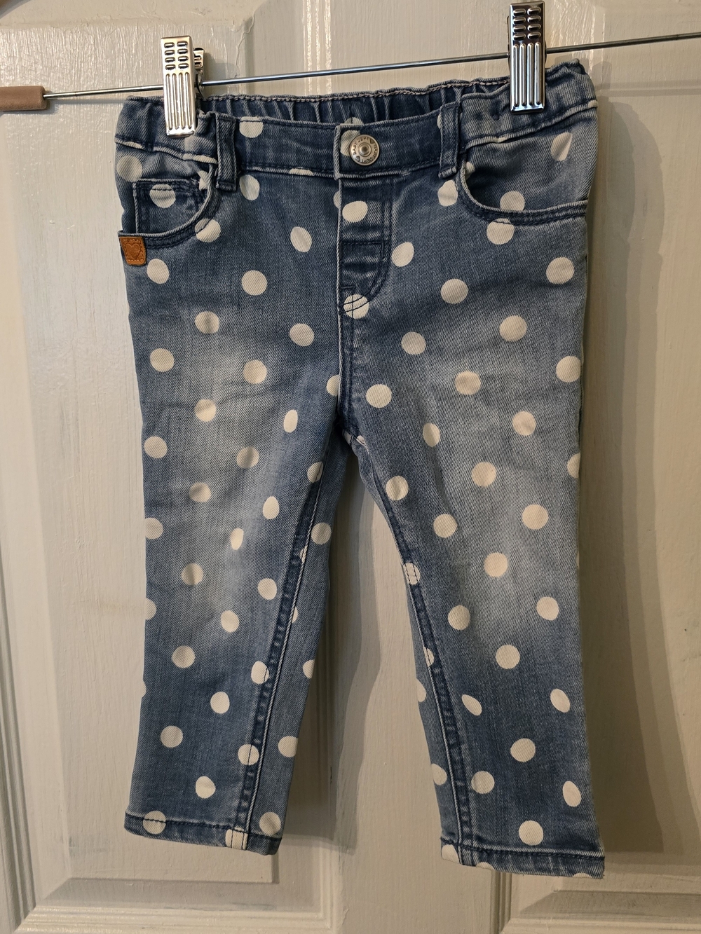 H&M Blue Denim Polka Dot Jeggings